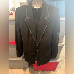 Black Sequin-Trimmed Blazer p37